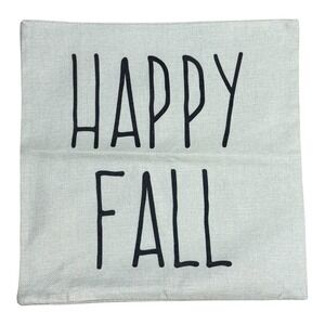 Happy Fall Throw Pillow Cover Farmhouse Autumn Thanksgiving Home‎ Decor 17x17